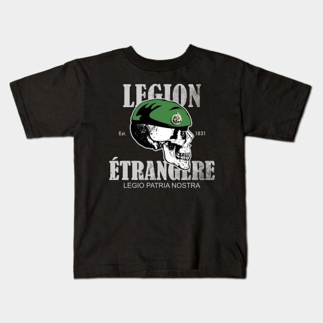 Légion Étrangère (distressed) Kids T-Shirt by TCP